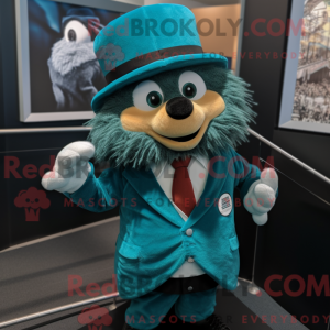 Teal Hedgehog mascot...