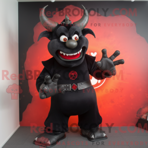 Black Devil maskot kostume...