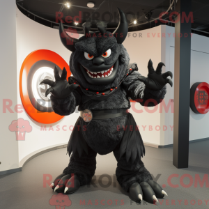 Black Devil mascot costume...