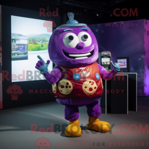Purple Burgers mascot...