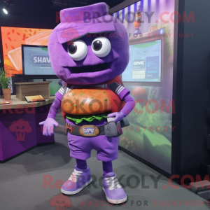Purple Burgers Maskottchen...