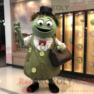 Olive Steak mascot costume...