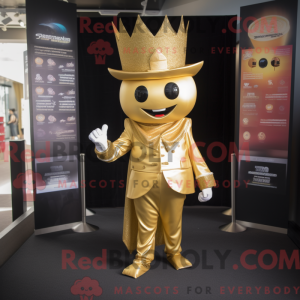 Gold Queen maskot kostume...