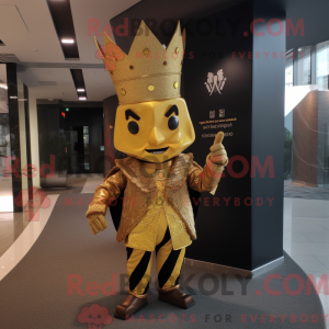 Gold Queen-maskotdraktfigur...