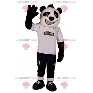 Mascotte panda en tenue de soccer - Redbrokoly.com