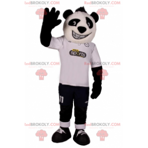 Mascotte panda en tenue de soccer - Redbrokoly.com