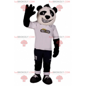 Panda maskot i fodboldudstyr - Redbrokoly.com