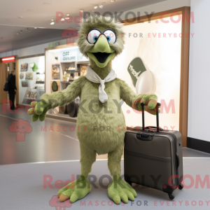 Olive Emu maskot kostume...