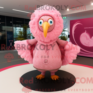 Pink Turkey mascot costume...