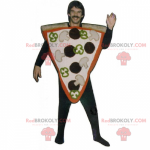 Mascote recheado com fatia de pizza - Redbrokoly.com