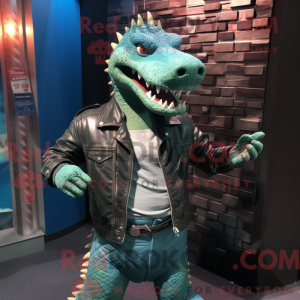 Máscara de crocodilo ciano...