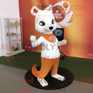 Rust hermelin maskot drakt...