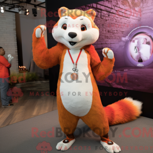 Rust Ermine mascot costume...