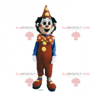 Maskot charakter cirkusu - usmívající se klaun - Redbrokoly.com