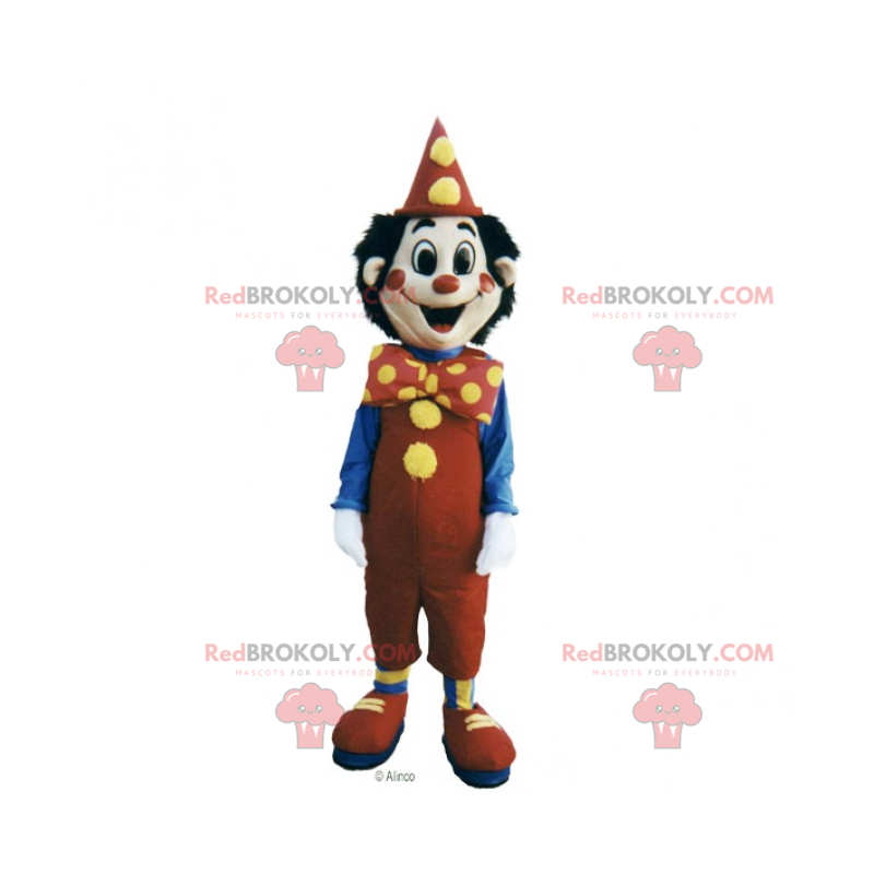 Mascotte personnage de cirque - Clown souriant - Redbrokoly.com