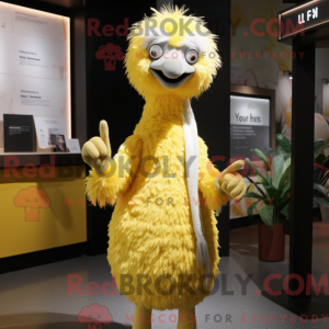 Gul struds maskot kostume...