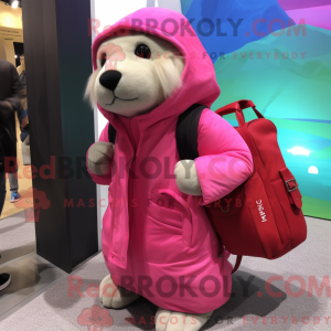 Magenta Sea Lion mascot...