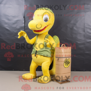 Gul Hydra maskot kostume...