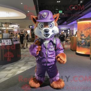 Purple Fox-maskotdraktfigur...