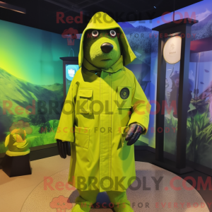 Lime Green Navy Seal mascot...