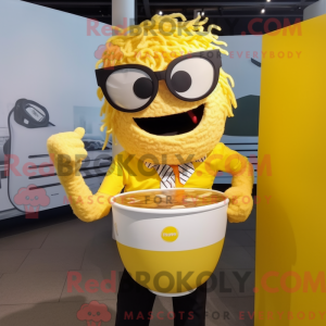 Geel Ramen-mascottekostuum...