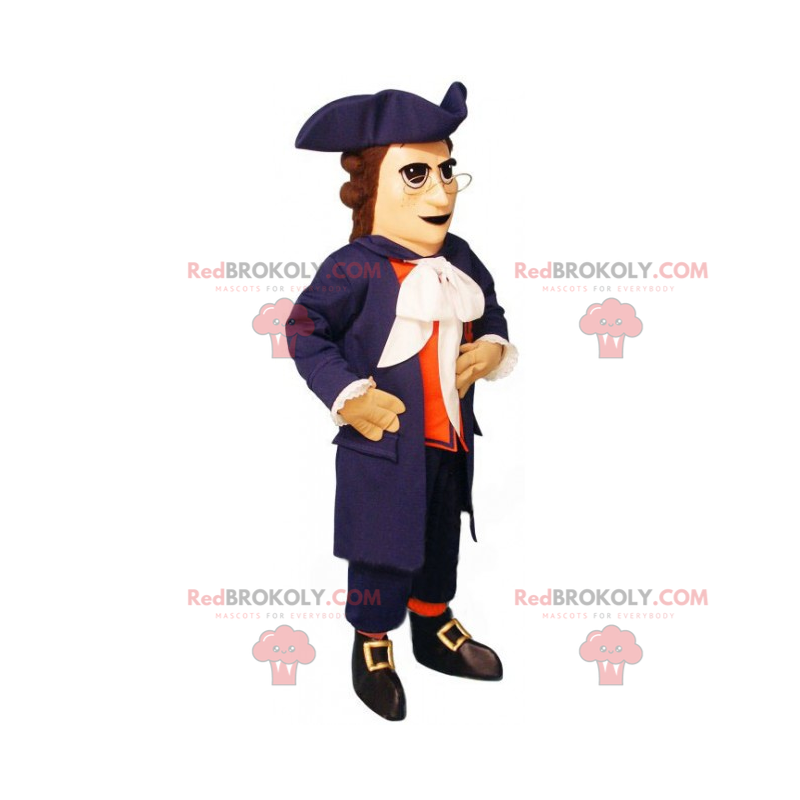 Mascot character of the renaissance - held blue - Redbrokoly.com