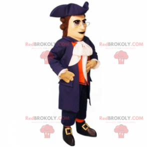 Mascot character of the renaissance - held blue - Redbrokoly.com