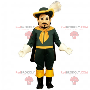 Mascote da personagem renascentista - roupa verde -