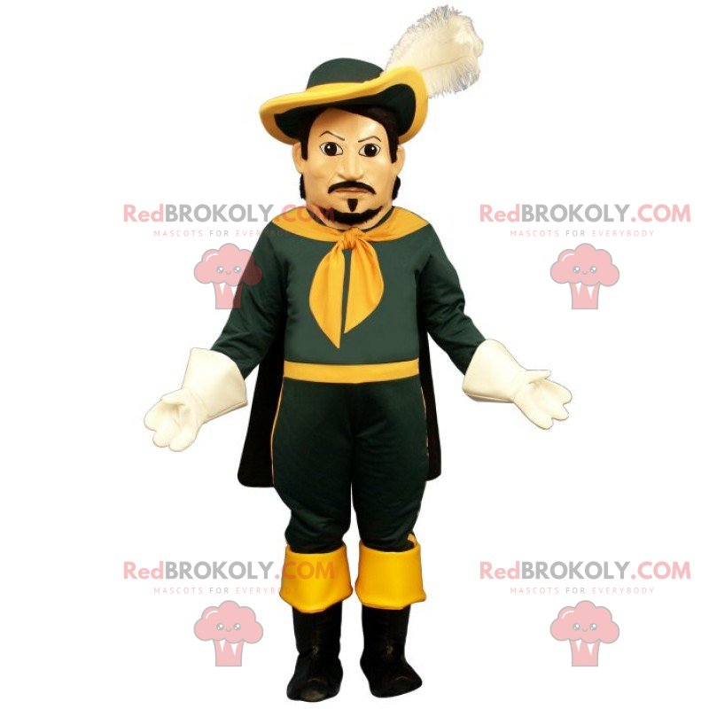 Renesansowa maskotka postaci - zielony strój - Redbrokoly.com Renesansowa maskotka postaci - zielony strój - Redbrokoly.com