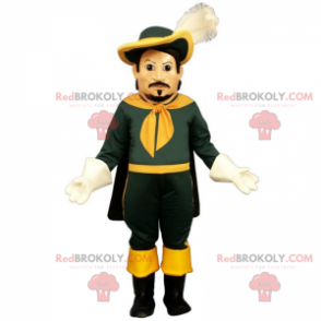 Mascote da personagem renascentista - roupa verde -