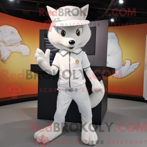 White Fox mascot costume...