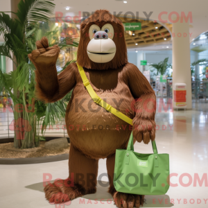 Oliven orangutang maskot...