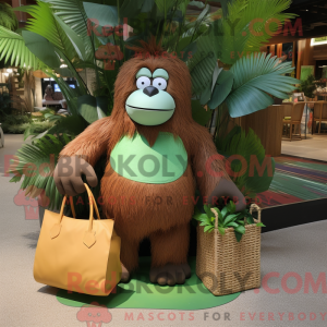 Oliven orangutang maskot...