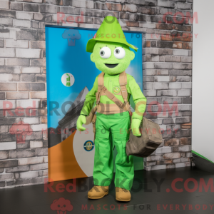 Limegrønt irsk flag maskot...