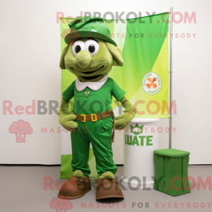 Limegrønt irsk flag maskot...