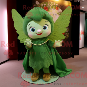 Grøn Amor maskot kostume...