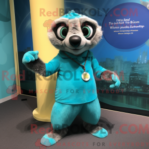 Turkis Meerkat maskot...