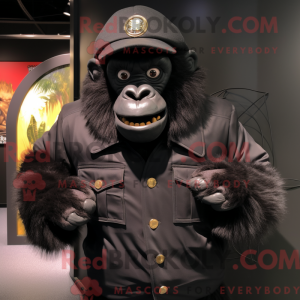 Sort Gorilla maskot kostume...