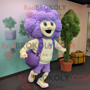 Lavendel blomkål maskot...