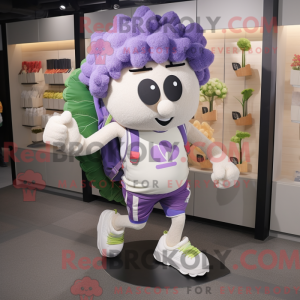 Lavendel blomkål maskot...