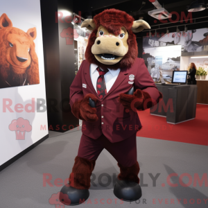 Maroon Buffalo mascot...