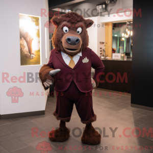 Maroon Buffalo maskot...