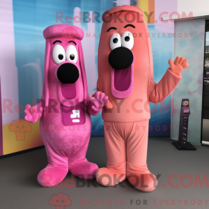 Pink Hot Dogs mascot...