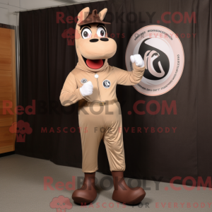 Tan Horseshoe maskot drakt...