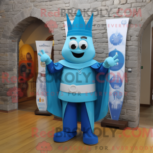 Cyan Irish Castle maskot...