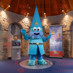 Cyan Irish Castle maskot...