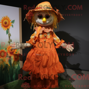 Orange fugleskræmsel maskot...
