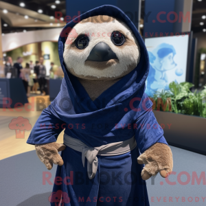 Navy Sloth maskotdraktfigur...