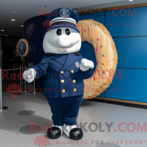 Navy Donut-maskotdraktfigur...