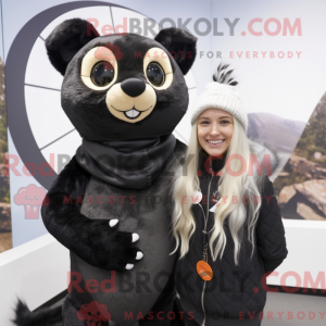 Sort Dormouse maskot...